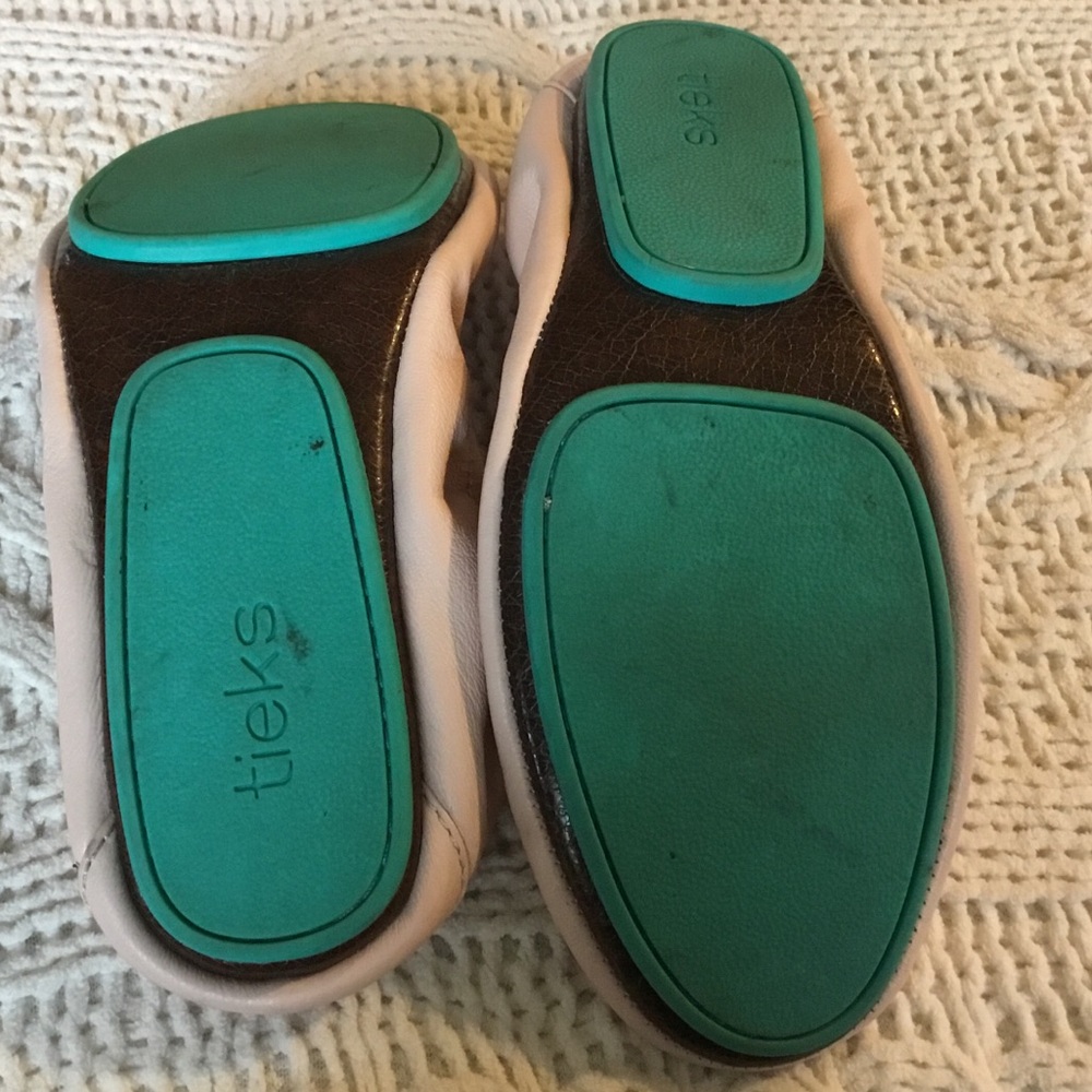 Tieks Ballerina Pink Foldable Ballet Leather Flats Excellent Condition - 6 - Picture 10 of 10